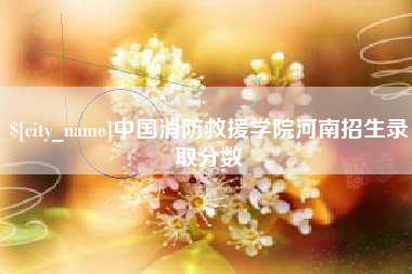 凉山中国消防救援学院河南招生录取分数