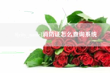 凉山消防证怎么查询系统