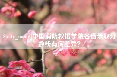 凉山中国消防救援学院各省录取分数线有何差异？