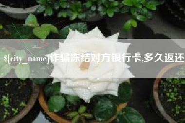 凉山诈骗冻结对方银行卡,多久返还