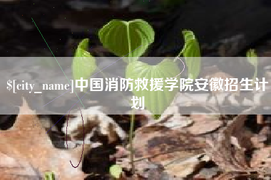 凉山中国消防救援学院安徽招生计划
