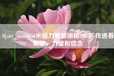 凉山50米接力赛加油稿200字-传递着希望、力量和信念