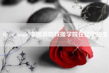 凉山中国消防救援学院在辽宁招生