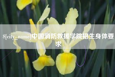 凉山中国消防救援学院招生身体要求