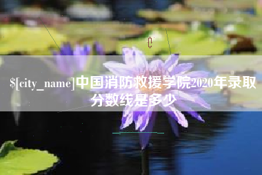凉山中国消防救援学院2020年录取分数线是多少