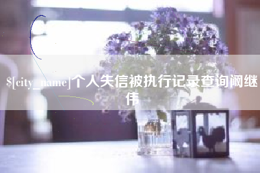 凉山个人失信被执行记录查询阚继伟