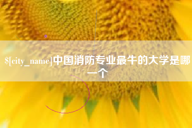 凉山中国消防专业最牛的大学是哪一个