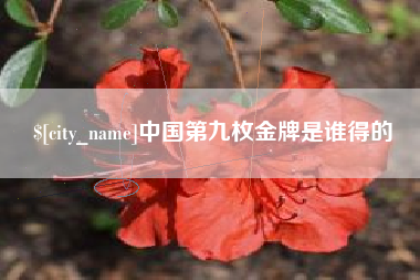 凉山中国第九枚金牌是谁得的