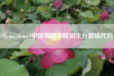凉山中国消防学校招生分数线代码