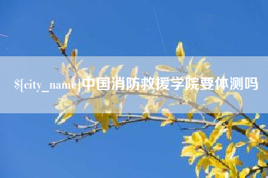凉山中国消防救援学院要体测吗