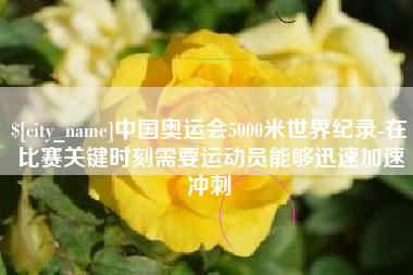 凉山中国奥运会5000米世界纪录-在比赛关键时刻需要运动员能够迅速加速冲刺