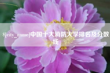 凉山中国十大消防大学排名及分数线