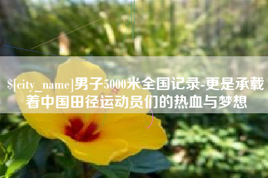 凉山男子5000米全国记录-更是承载着中国田径运动员们的热血与梦想