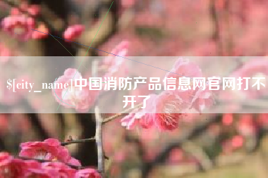 凉山中国消防产品信息网官网打不开了