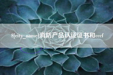 凉山消防产品认证证书和cccf