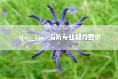 凉山消防专业视力要求