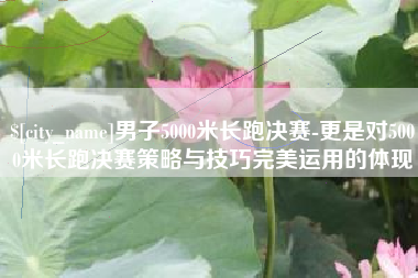 凉山男子5000米长跑决赛-更是对5000米长跑决赛策略与技巧完美运用的体现