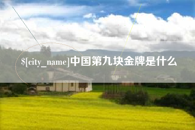凉山中国第九块金牌是什么