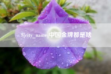 凉山中国金牌都是啥