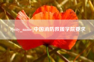 凉山中国消防救援学院要求