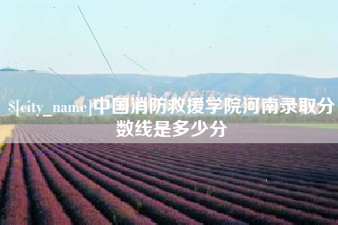 凉山中国消防救援学院河南录取分数线是多少分