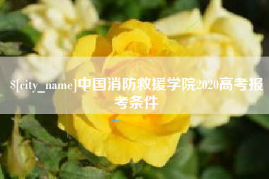 凉山中国消防救援学院2020高考报考条件