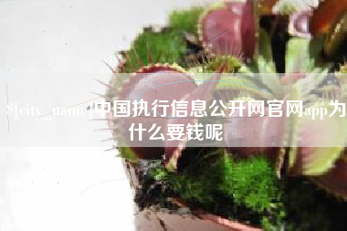 凉山中国执行信息公开网官网app为什么要钱呢