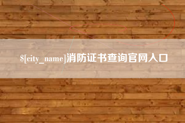 凉山消防证书查询官网入口